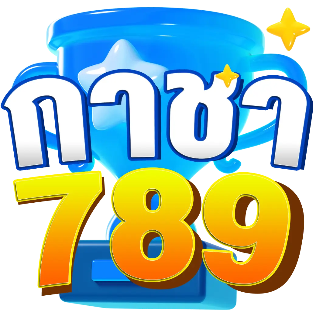 โลโก้ GACHA789 ดีไซน์สีฟ้าสดใส ตัวอักษรเด่น สไตล์เกมออนไลน์ทันสมัย